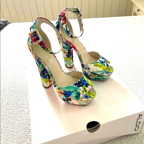 Aldo Shoes - Aldo Trealia Floral Heels